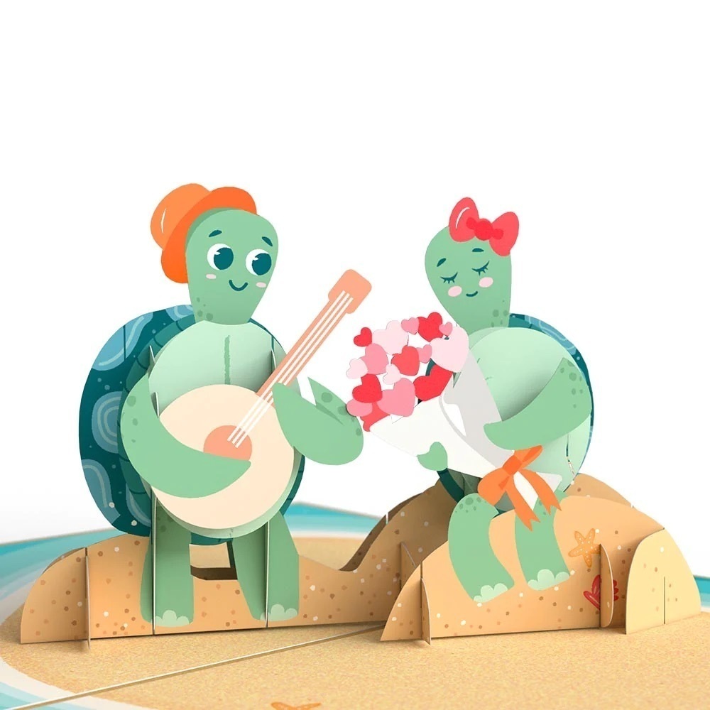 Turtley in Love Pop-Up Card, NWT 🐢